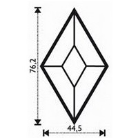 Diamantform Glas 4,45 x 7,62 cm